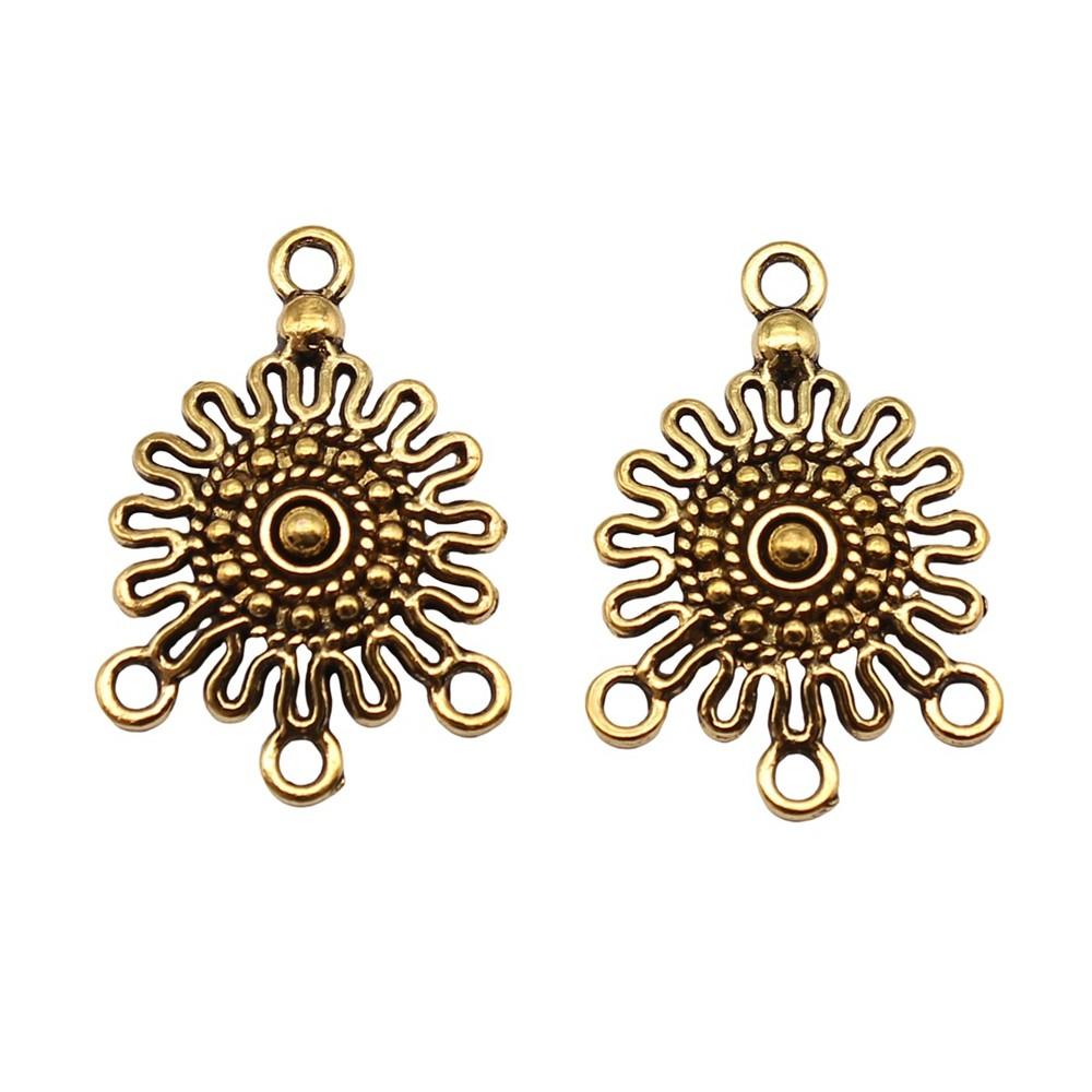 Accessoires Pièces Connecteur Boucle d'Oreille Rond Multi-Trous Fournitures de Bijoux de Mariage ZA044