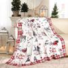 Christmas Season Blanket, Christmas Reindeer Blanket, Ultra-Soft Flannel Blanket, Winter Plush Warm Bed Blanket, Christmas Holiday Decoration, Suitabl