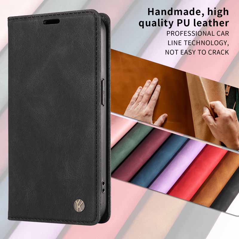 Leather Case For Samsung Note 20 Ultra 8 9 10 Lite S10 Plus S9 S8 S7 Edge S10E Flip Wallet Cover for Galaxy M15 M35 M55 Fundas