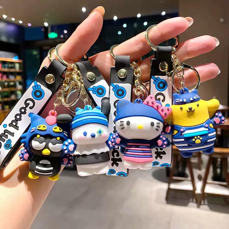 Kuromi Sanrio Cartoon Keychain Pendant - Cute Bag Charm Doll