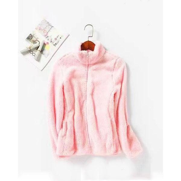 

Женское флисовое пальто, зимняя теплая утепленная куртка, двусторонняя одежда, двусторонние бархатные пальто из кораллового флиса, куртки из флиса M