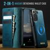 For Samsung Galaxy S21 FE 5G Case CASEME C49 Compatible with MagSafe RFID Blocking Detachable Wallet Leather Phone Cover
