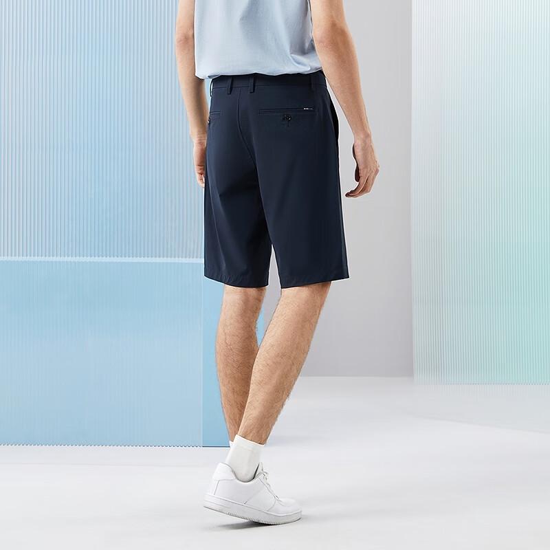 Qipai Men s Ice Oxygen Cool Mid-Waist Straight Casual Shorts 34