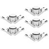 5Pcs Silver Stainless Steel Wine Stopper Portable Champagne Stopper for Restaurant and Hotel