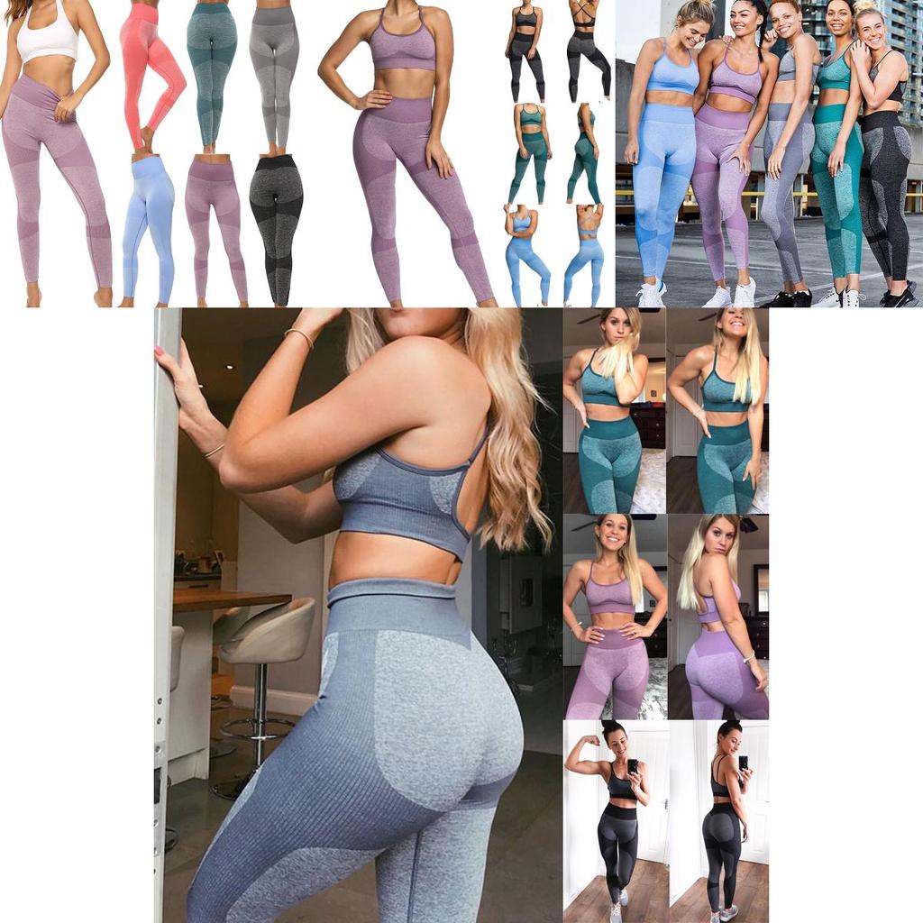 Sleek Women Sleeveless Yoga Set With Padded Bra And High Waisted Elastic Leggings