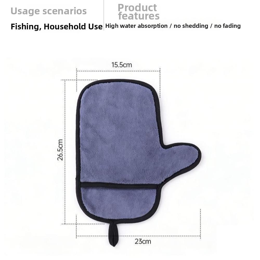 Magnetic Release Buckle Fish Gripper Tool Polar Fleece Fishing Glove Fishing Towel Fishing