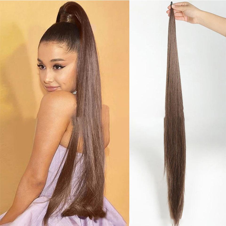 

WTB Синтетический парик Хвост Женские Длинные Прямые Волосы Натуральная Волшебная Палочка Длинные Прямые Волосы Модный Вьющийся Парик Хвост