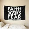 Black Rainbow Letter Tapestry Wall Hanging Quote Typography Aesthetic Wall Art College Dorm Bedroom Decor