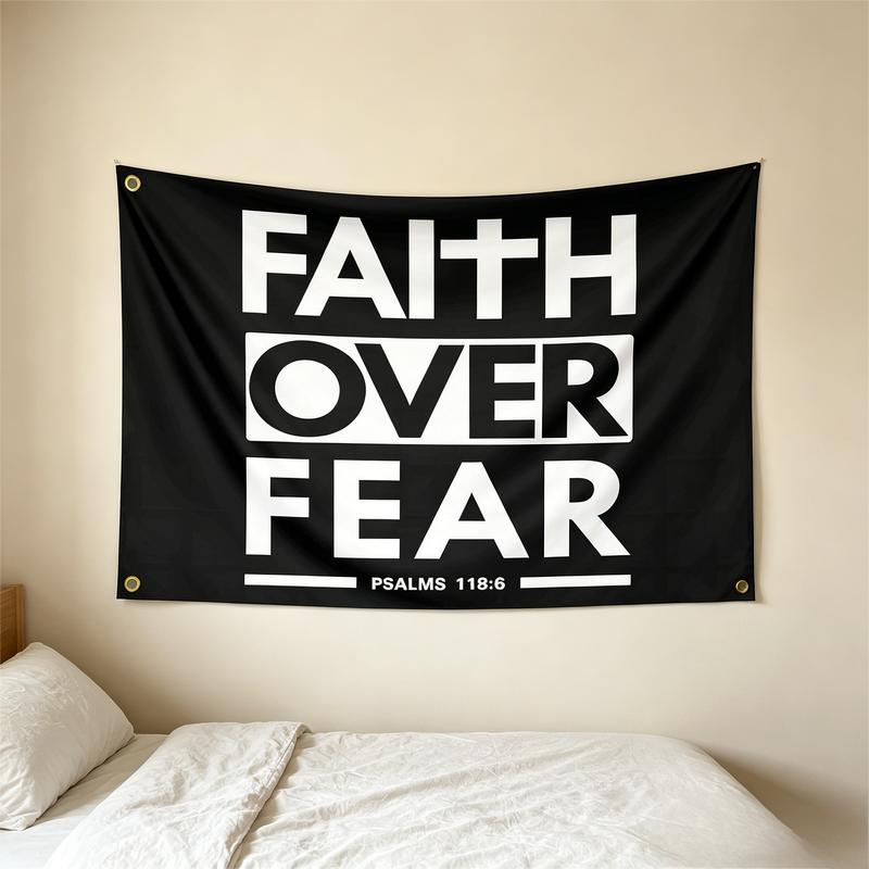 Black Rainbow Letter Tapestry Wall Hanging Quote Typography Aesthetic Wall Art College Dorm Bedroom Decor