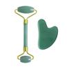 2/3/4 Stück Natürlicher Rosenquarz Obsidian Jade Roller Gua Sha Stein Set Gouache Schaber Gesichtsstraffung Anti-Falten Hautpflege Werkzeuge