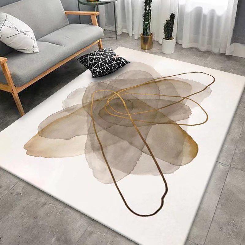 Modern Minimalist Cross-Border Carpet: Rectangular Rug for Living Room, Coffee Table, Bedroom, or Bedside.