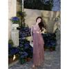 Sexy French Dress Backless Pure Desire Year New Celebrity Temperament Seaside Vacation Dress Temptation Purple