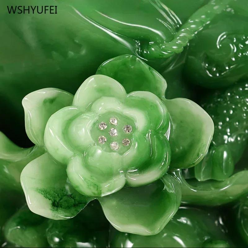 1pc Resin Treasure Golden Toad Ornament Housewarming Gift Living Room Entrance Bookcase Home Decoration Attract Wealth Sculpture