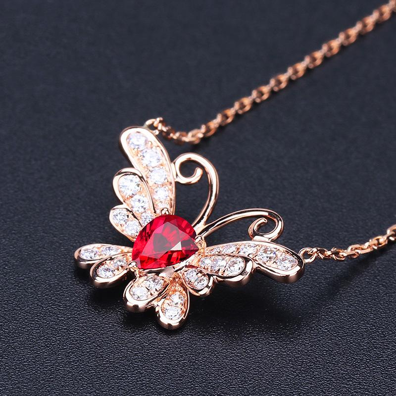 BELLA BOX Classic Pendant Necklaces With Butterfly For Women Charm Wedding Engagement Fine Jewelry