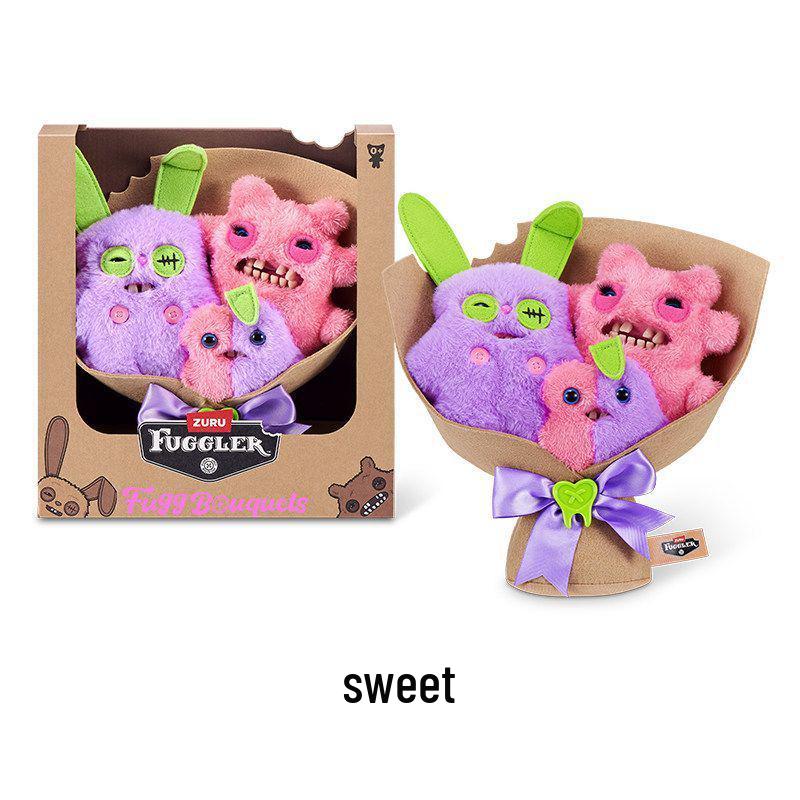 Official Fuggler Cute Monster Flower Bouquet Series: Ugly-Cute Trendy Toy Figures 30 cm