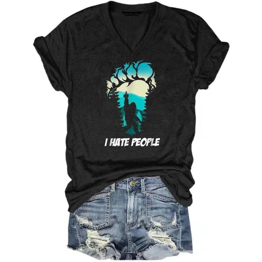 Women s Nature Camping Mountain Hiking Lovers Shirt Adventure Wild Outdoor Graphic Tees Tops, Z-black, Large S