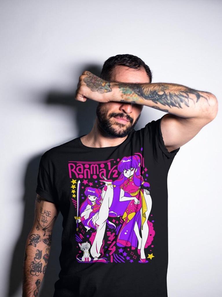 Ranma ½ Shampoo Retro Anime Print T-Shirt | Unisex Cotton Casual Short Sleeve Streetwear Top