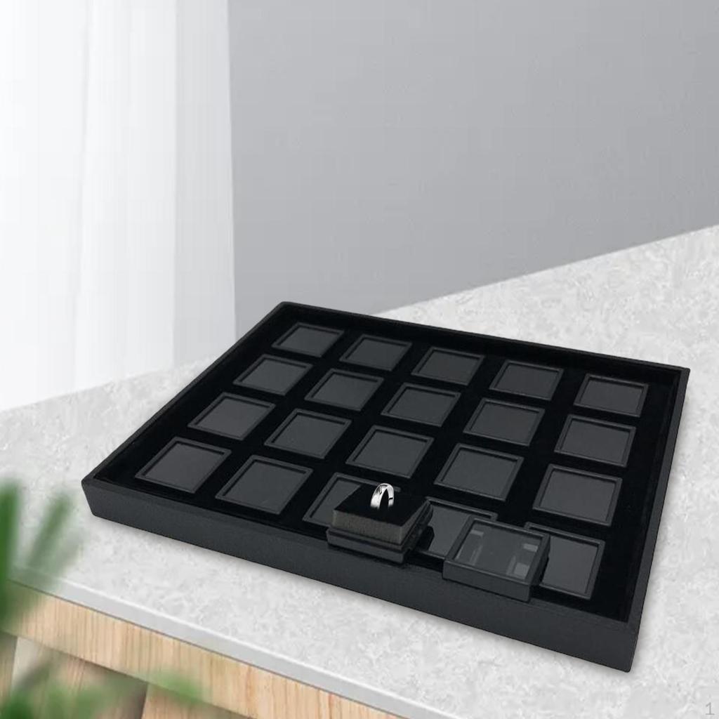 Gemstone Display Tray Counter Holder Storage Organizer for Loose Gemstones Bracelets
