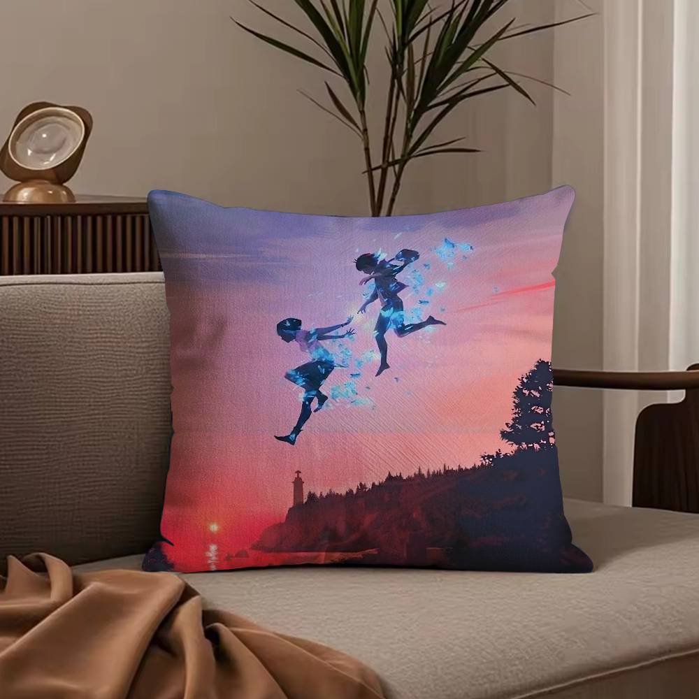 Life Is S-Strange Pillow Case Anti-dustmite Pillowcase Invisible zipper silky short plush Sofa cushion cover