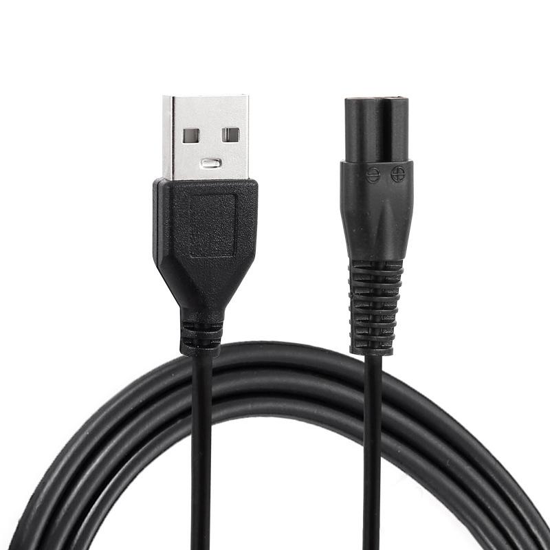 USB 8-förmiges Schwanzladekabel USB-Schnittstelle Rasiererkabel Elektrorasierer Ladekabel 8-förmiges Schwanzkabel