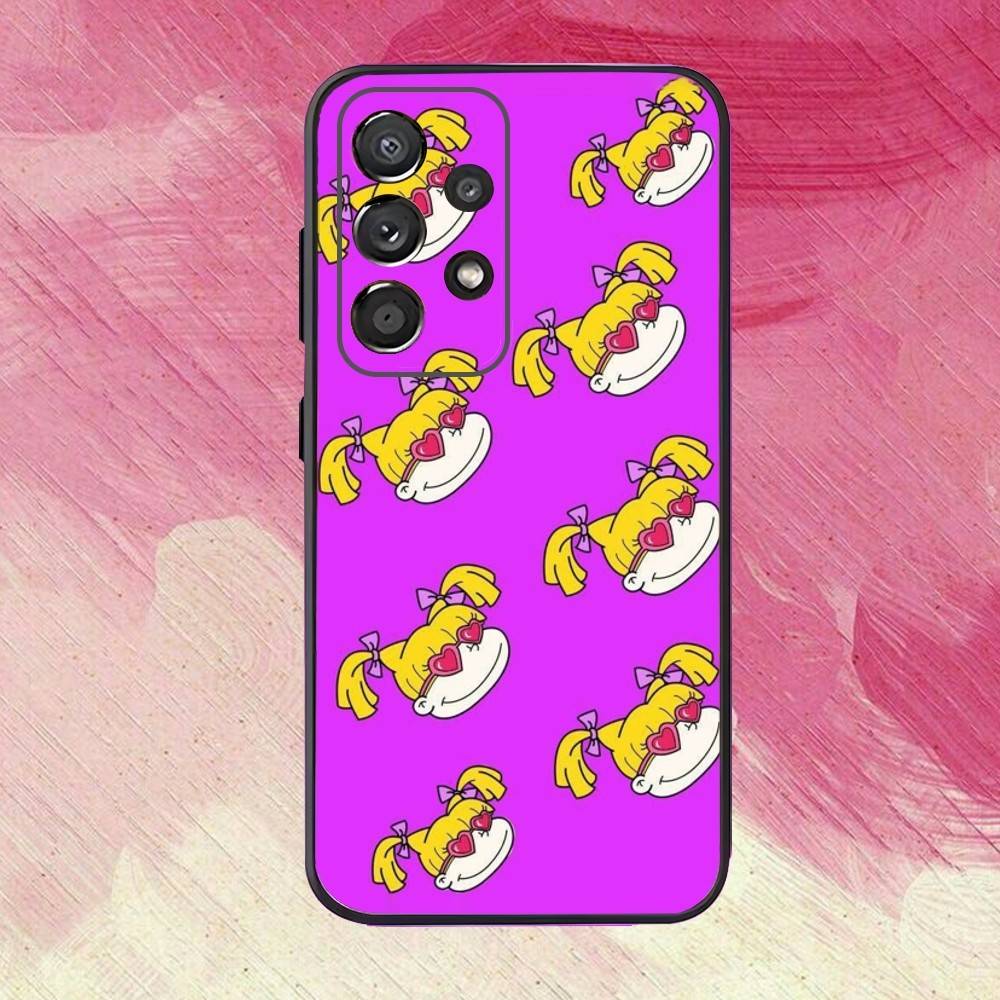 R-Rugrat Chuckie12 A-Angelica Phone Case For Samsung S25,S24,S21,S22,S23,S30,Ultra,S20,Plus,Fe,Lite,Note,10,9,5G Black Cover