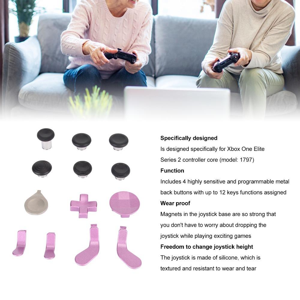 Hohe Empfindlichkeit 14-in-1 Metall-Thumbstick-Set für Xbox One Elite Series 2 Gaming-Ersatz