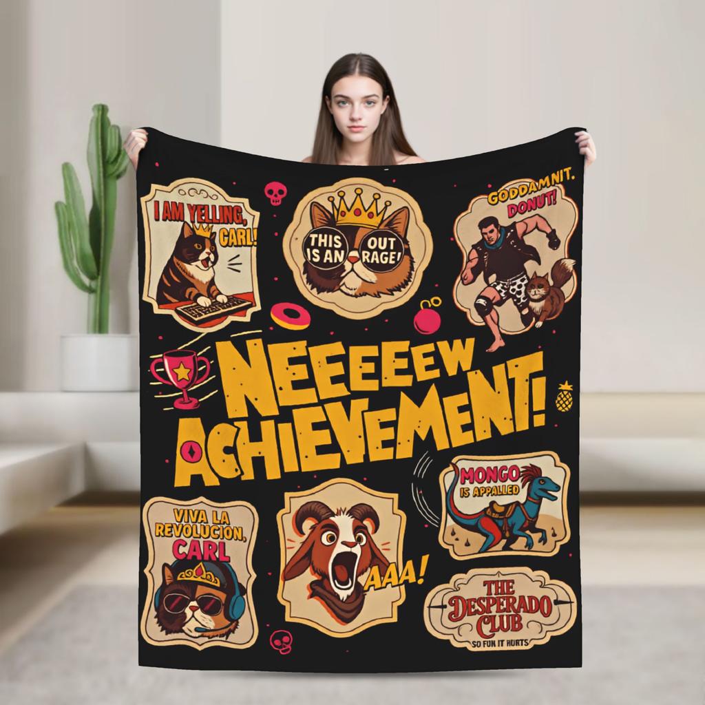 Dungeon crawler carl Princess Donut and Mongo Poster Soft Blanket For Couch Bed Funny Throw Blanket Spring Flannel Bedspread