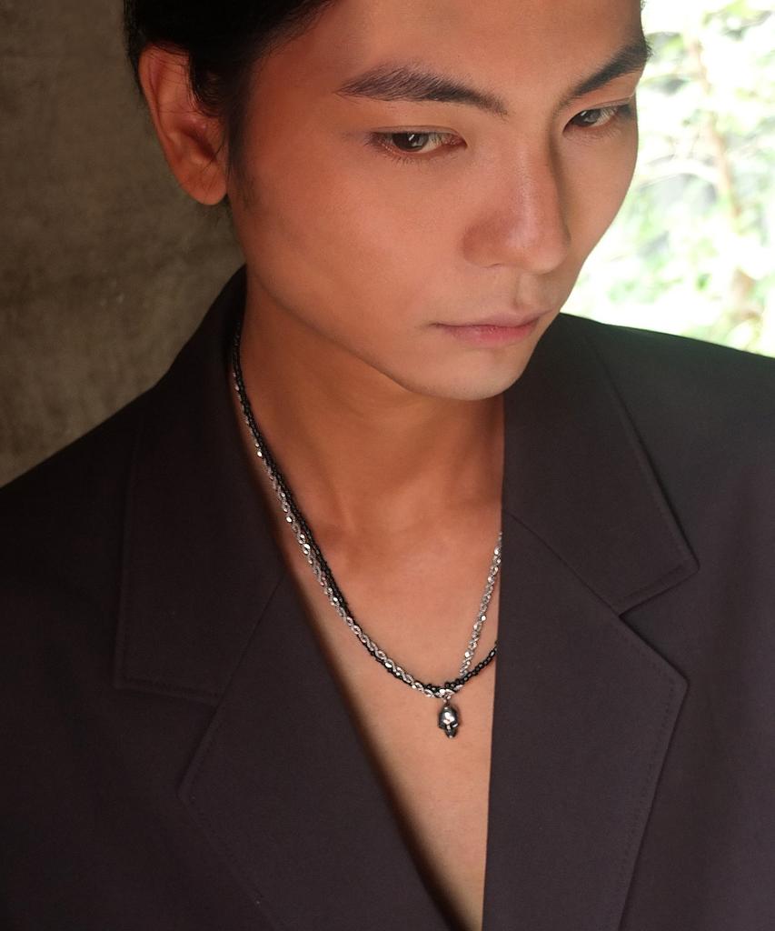 Vlack Veast Skull Double String Necklace _ Jw4509