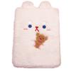 Plush Tablet Bag for Girls Cute Pattern Multiple Protection Lightweight Tablet Sleeve Case Tablet Carrying Case White