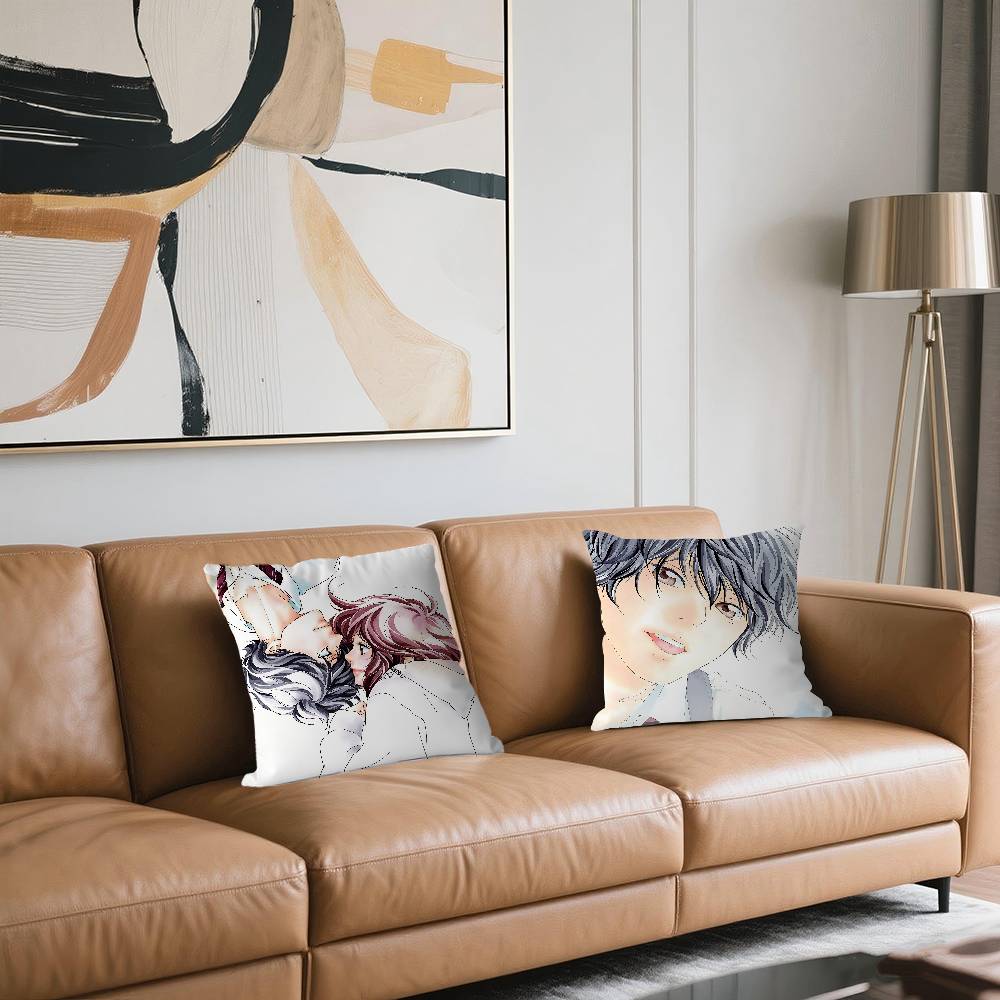 A-Ao H-Haru R-Ride Anime Pillow Cover For Bedroom Room And Living Room Sofa Decorative Cushion Cover