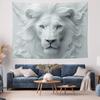 White Lion Art Tapestry  Modern Minimalist Decorative Wall Mural Tapestry