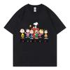Tricou Femei Animat Desen Animat Prietenii lui Snoopy Mânecă Scurtă de Vară 100% Bumbac Tricouri Bărbați Topuri Modă Nouă 2025 Îmbrăcăminte Cuplu