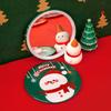 Gift Glass Cartoon Christmas Mirror Easy To Carry Pocket Make-up Mirror Handheld Small Round Mirror Vanity Mirror