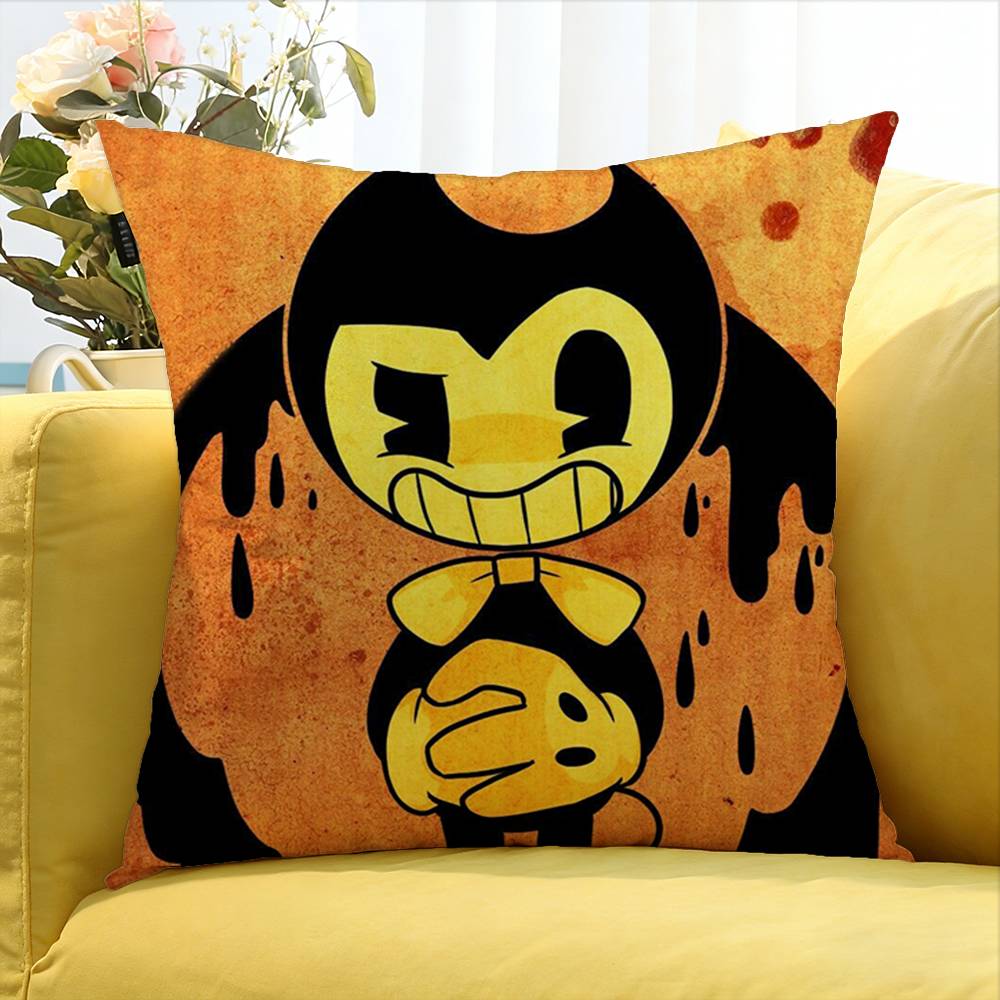 Game Bendy And The Ink Machine Various Sizes Square Pillow Case For Car Home Bedchamber Decor