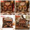 Vintage Autumn Pumpkin Cafe Plaque 2D Flat Bookstore Tabletop Sign  Home Tabletop Decor