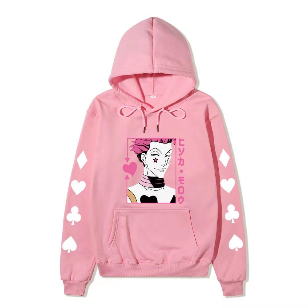 HUNTER X HUNTER Hisoka Print Fashion Sweatshirt Hip Hop Casual Unisex Autumn Winter Fleece Streetwear Tops