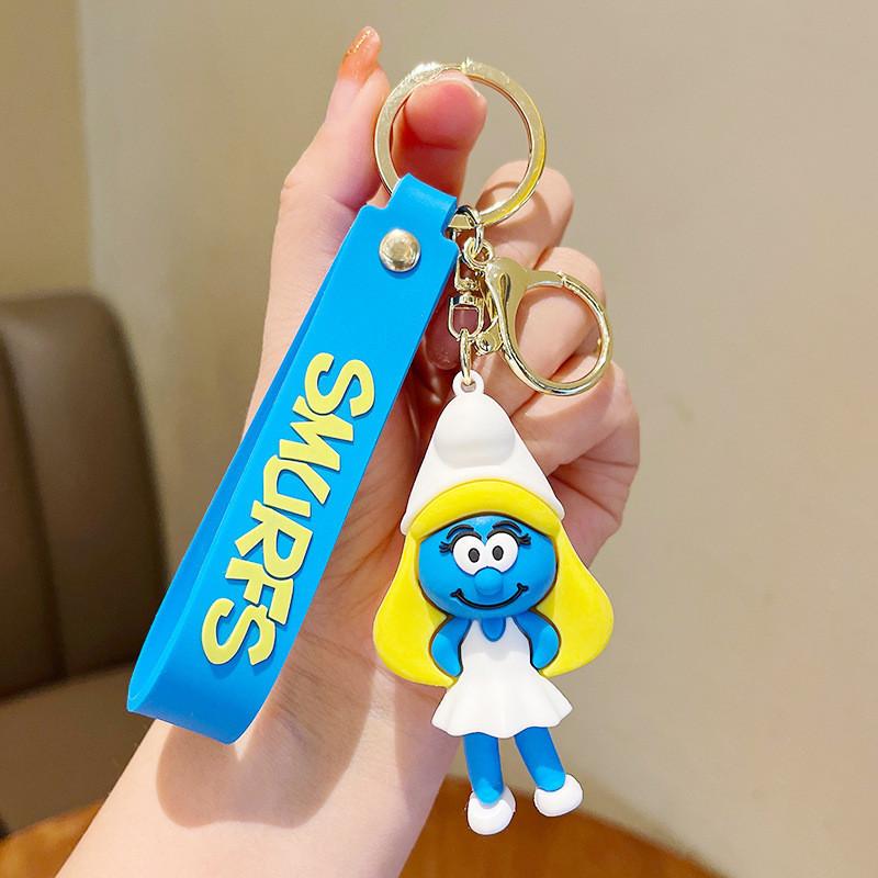Смурфики Папа Смурф Смурф-шутник Смурфетта Силиконовый брелок Яркий красочный мультяшный кулон Smurfette
