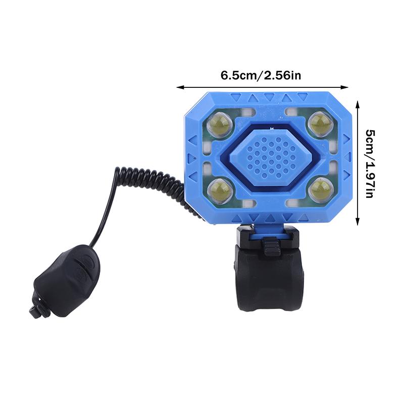 Bike Light Electronic Bell Mountain Bike Horn Type-C Rechargeable Cycling Warning Lamp Cycling Headlight For Night Safety Riding