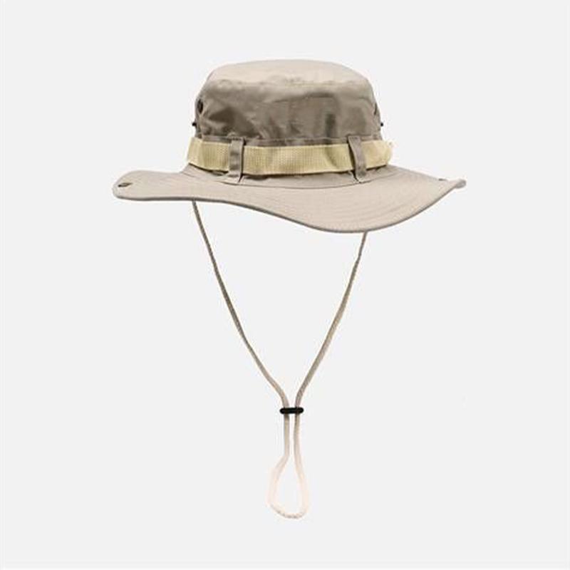 Outdoor Mesh Fisherman Hat UV Protection Wide Brim Sunscreen Bucket Cap for Beach Safari Hunting