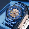 2024 Binbang Men's Waterproof Luminous Skeleton Watch - High-End Business Wristwatch
