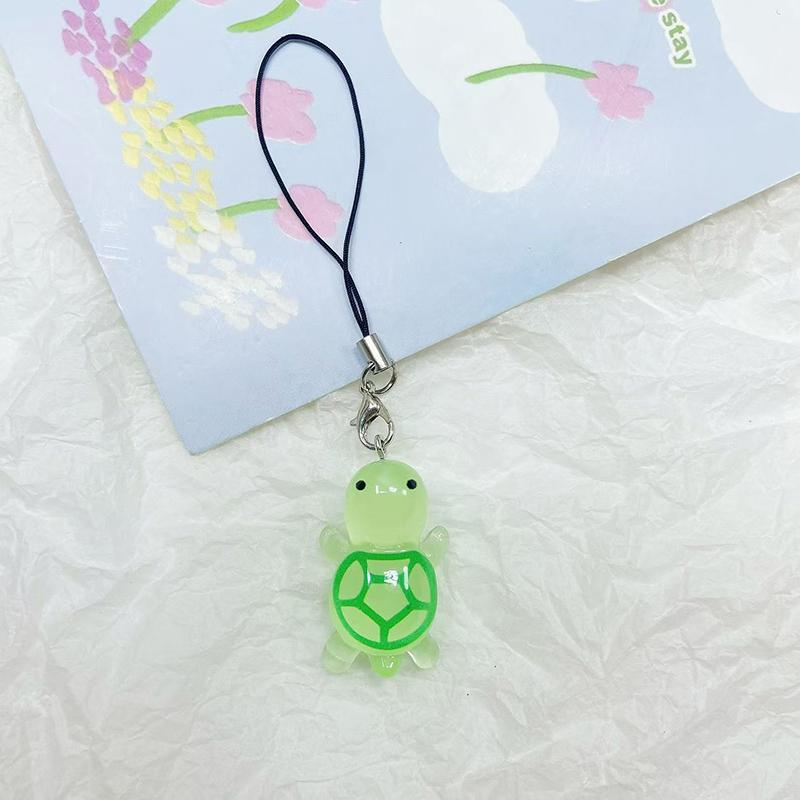 

Мультяшный светящийся брелок-черепашка, милый, симпатичный, подвеска для сумки, ремешок для мобильного телефона, аксессуары, подарок зелёный