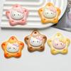 Handmade Cartoon Resin Hair Clips & Star Cat Crocs Charms with Cream Glue
