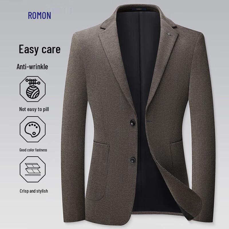 ROMON Men s Anti-Wrinkle Business Casual Suit Jacket 195/4XL