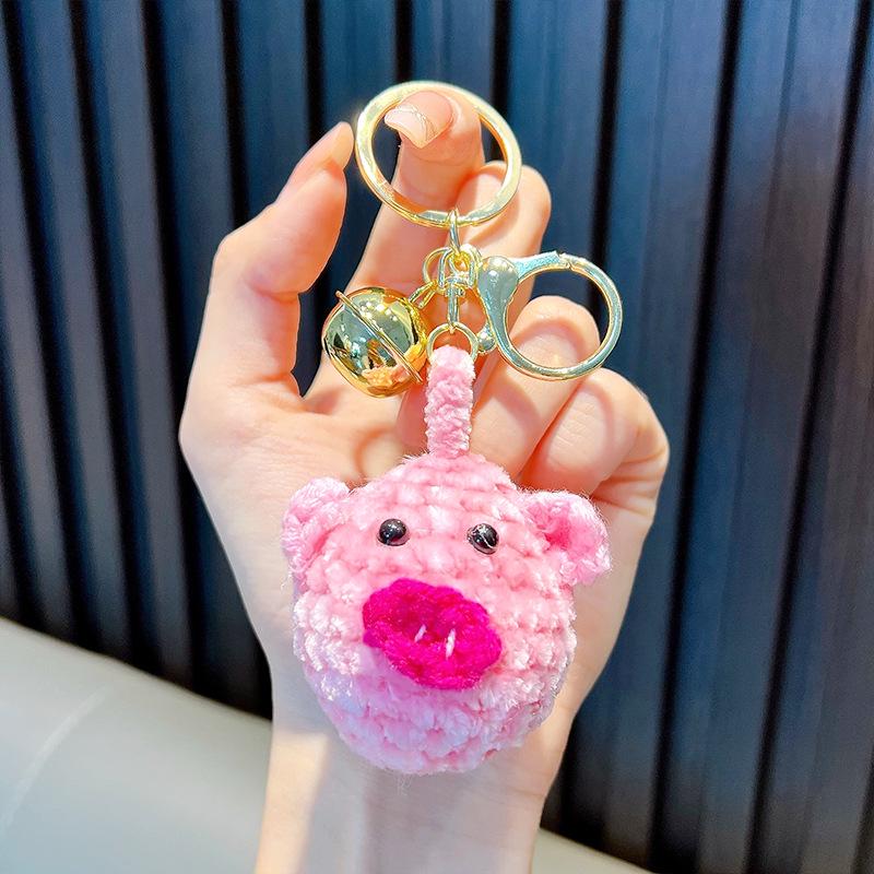 Hand-Woven Plush Persimmon Good Luck Keychain Pendant