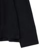 NOIRER Ribbed Henley Neck Long Sleeve T-Shirt (Black)