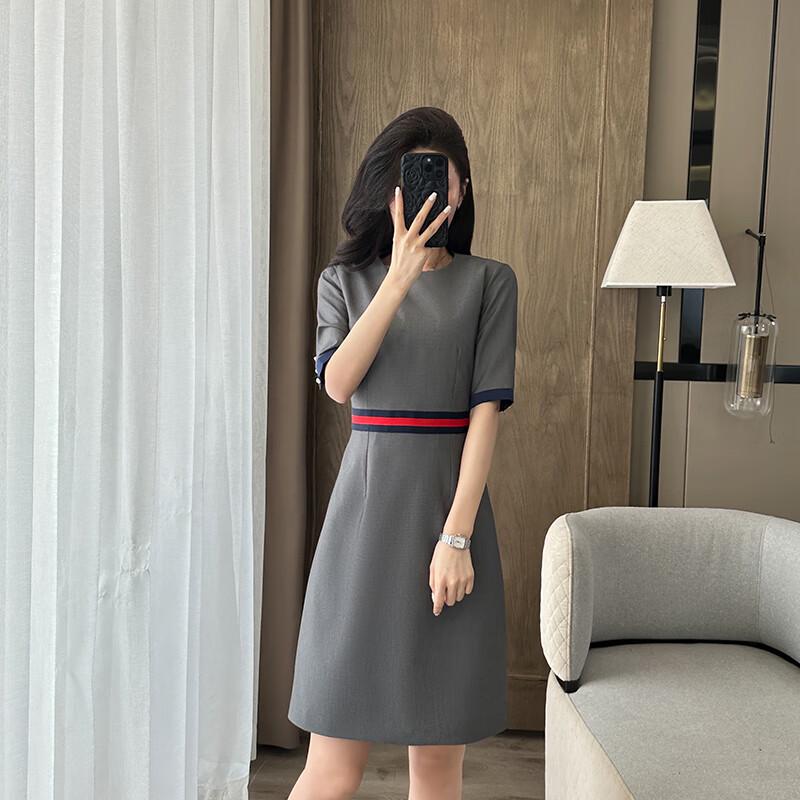 TELUOMAN Elegant Sommarklän för Kvinnor med Midjesnörning, Professionell