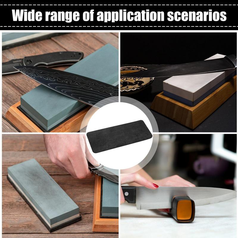 10 Pieces Sharpening Stone Pads 8.66X3.54 Inch Knife Sharpening Stand Sharpening Stone Holder Non-slip Sharpening Pads