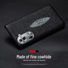 OPPO Reno6 Pro Genuine Leather Half-Cover Protective Case with Pearl Fish Pattern