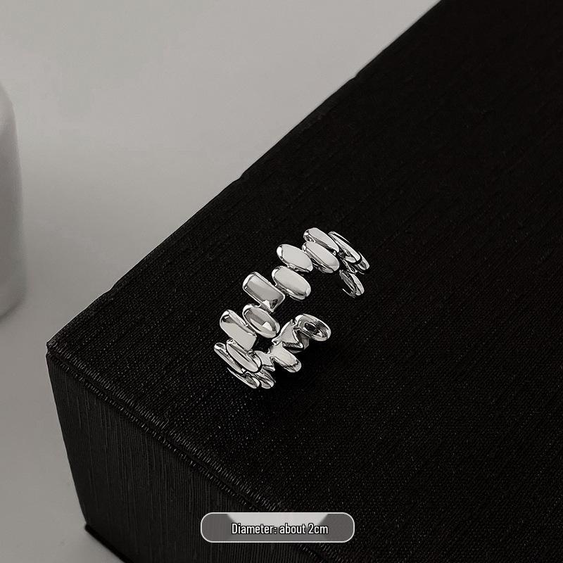 2025 Modern Cold-Style Irregular Metal Open Ring for Index Finger