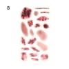 Realistic 3D Temporary Fake Scar Tattoo Stickers 6 Sheets Waterproof Wound Decals for Halloween Party Cosplay Prank